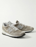 New Balance - 996 Suede and Mesh Sneakers - Gray