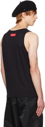 Marine Serre Black Rib Tank Top