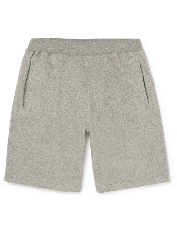 Photo: SSAM - Jesse Straight-Leg Cotton and Camel Hair-Blend Shorts - Gray