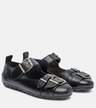 Simone Rocha Buckle Ballerina leather ballet flats