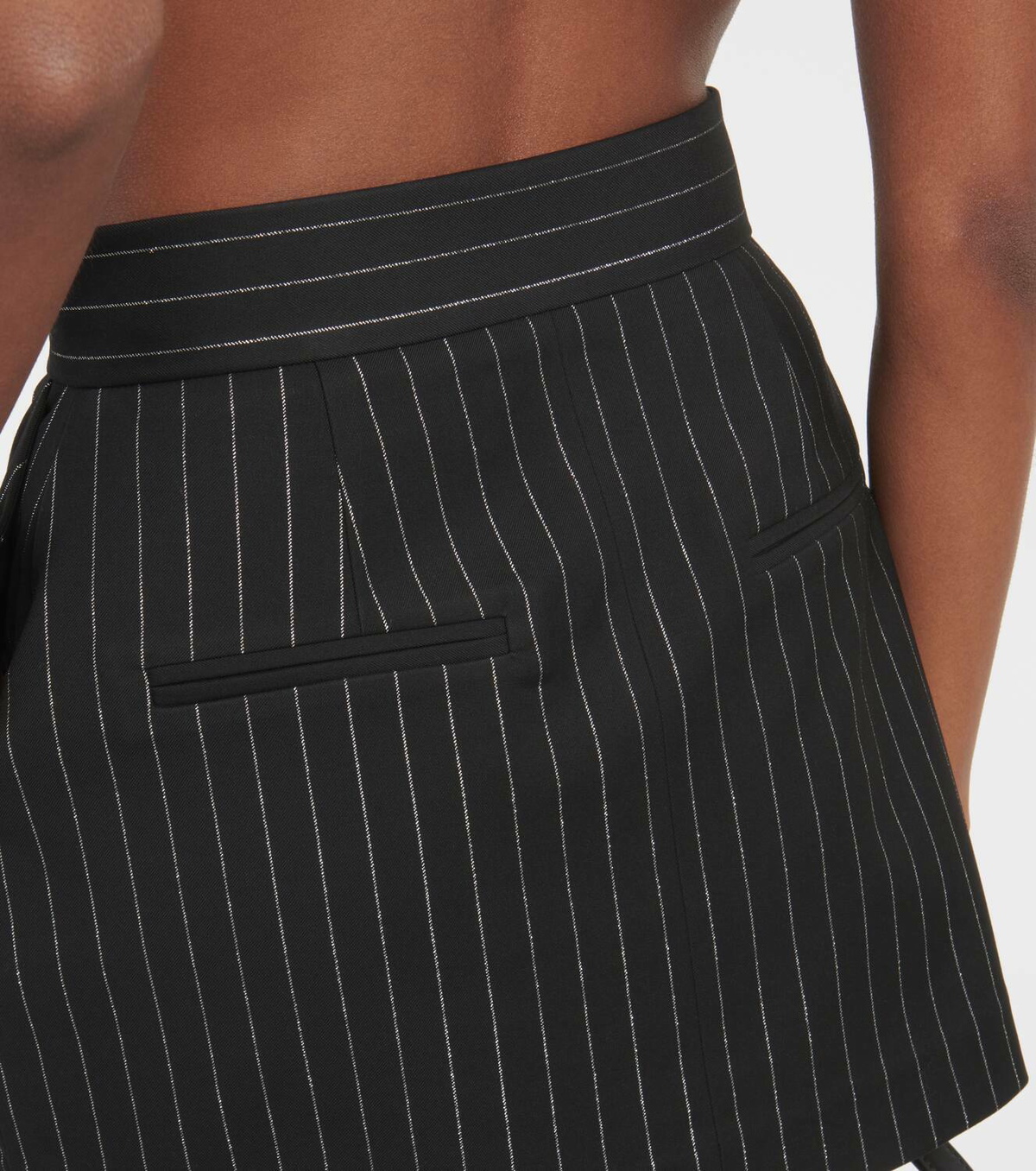 Alex Perry High-rise pinstripe miniskirt