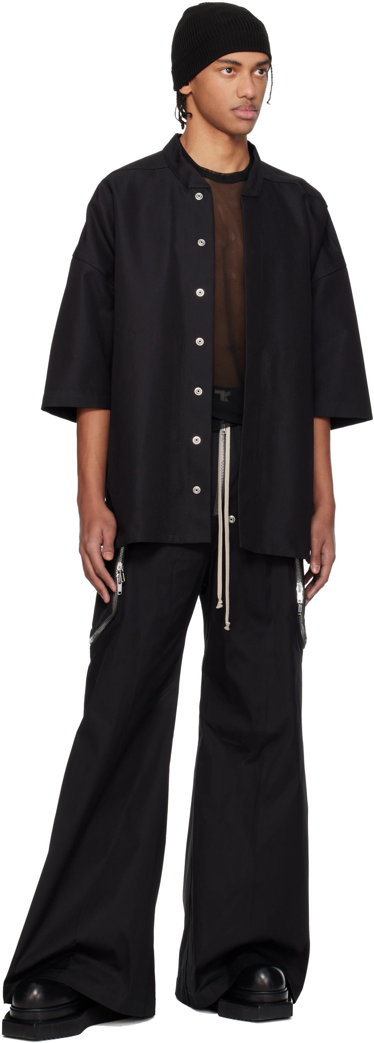 Rick Owens Black Temple SS Jumbo Faun Shirt Rick Owens