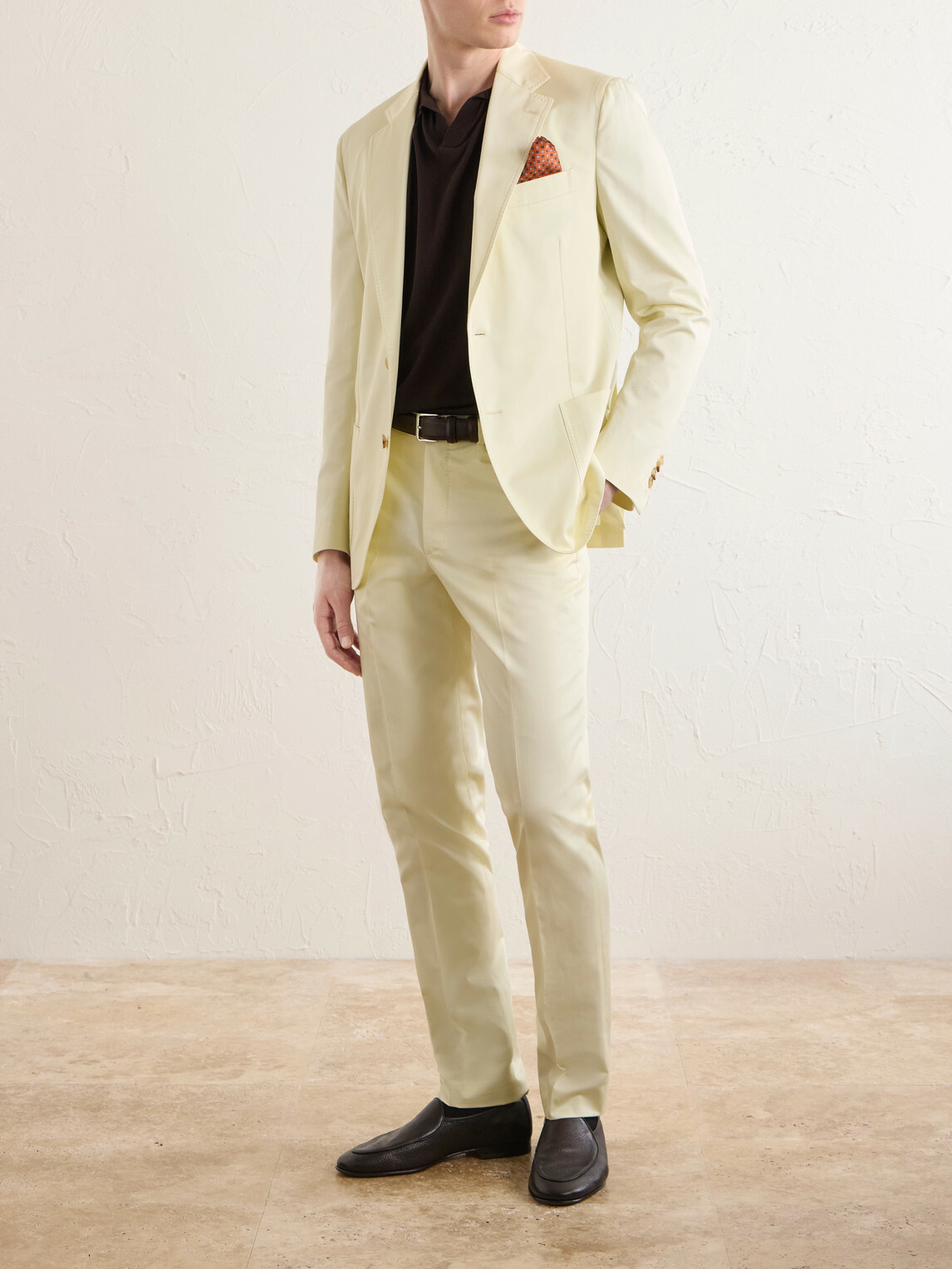 De Petrillo - Tapered Cotton-Twill Suit Trousers - Neutrals