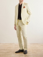 De Petrillo - Tapered Cotton-Twill Suit Trousers - Neutrals