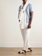 Ralph Lauren Purple label - Linen and Cotton-Blend Piqué T-Shirt - Blue