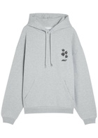 Mki Miyuki Zoku Hibiscus Hooded Cotton-blend Sweatshirt Grey