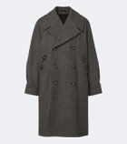 Simone Rocha Embellished oversized wool-blend coat