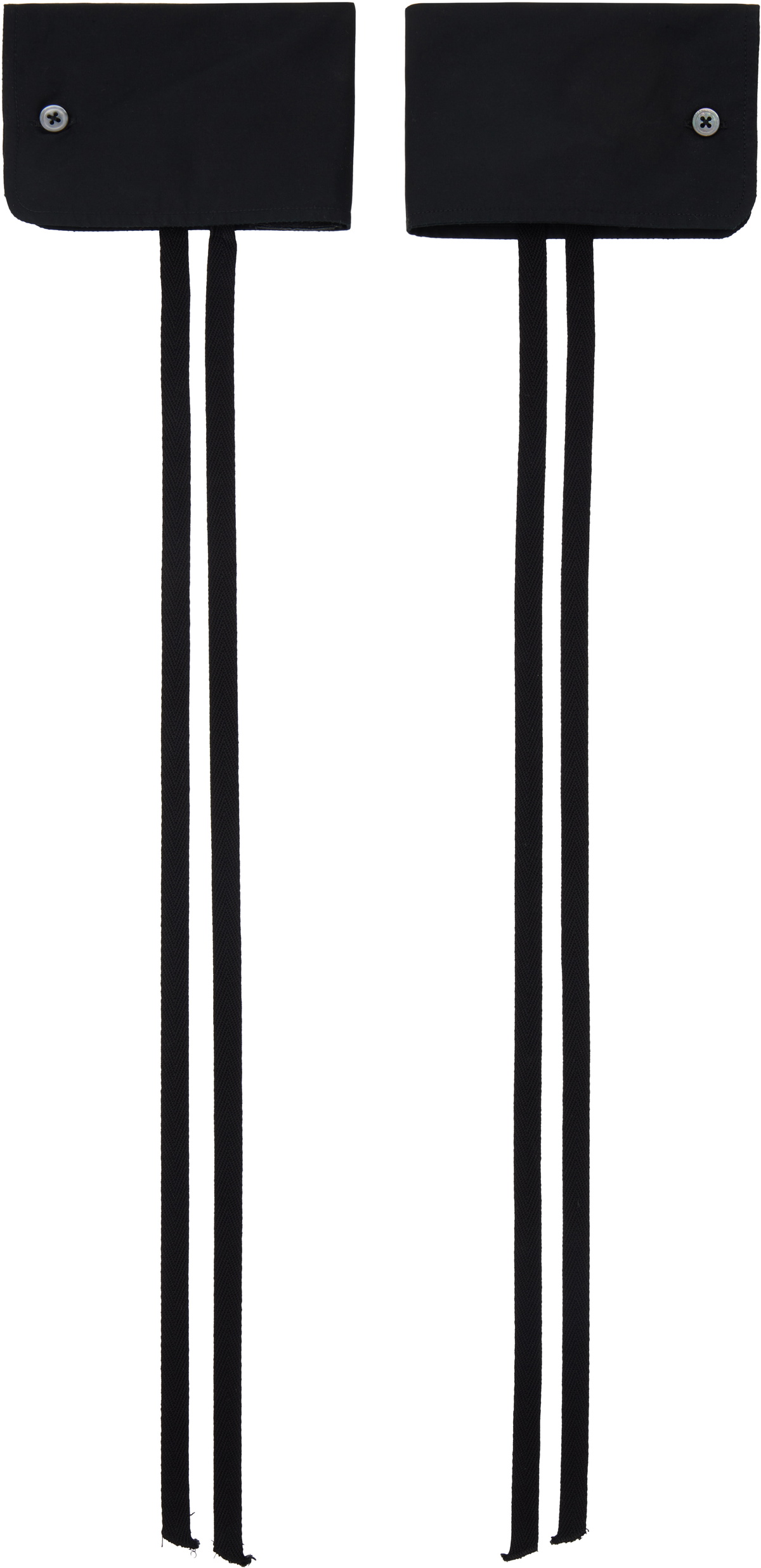 Ann Demeulemeester Black Paal Shirt Cuffs Bracelet