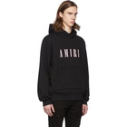 Amiri Black and Pink Core Hoodie