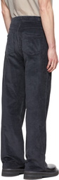 AMOMENTO Navy Wide-Leg Trousers