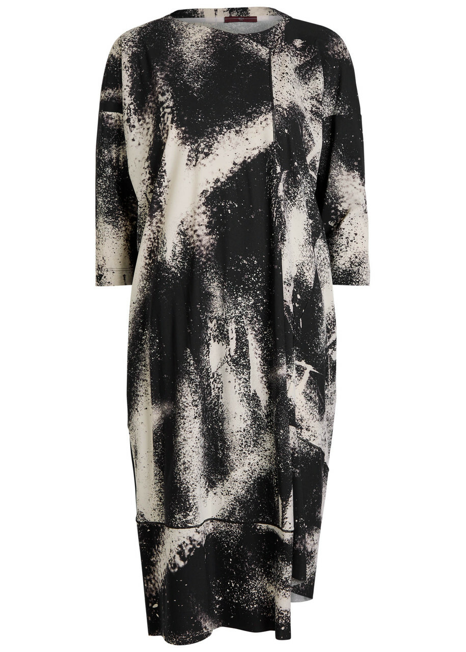High Prelude Printed Stretch-polyamide Midi Dress Black
