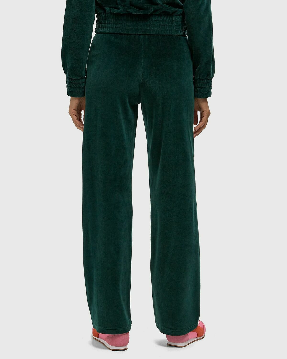 Sporty & Rich Crown Tennis Velour Sweatpant Green Womens Track Pant