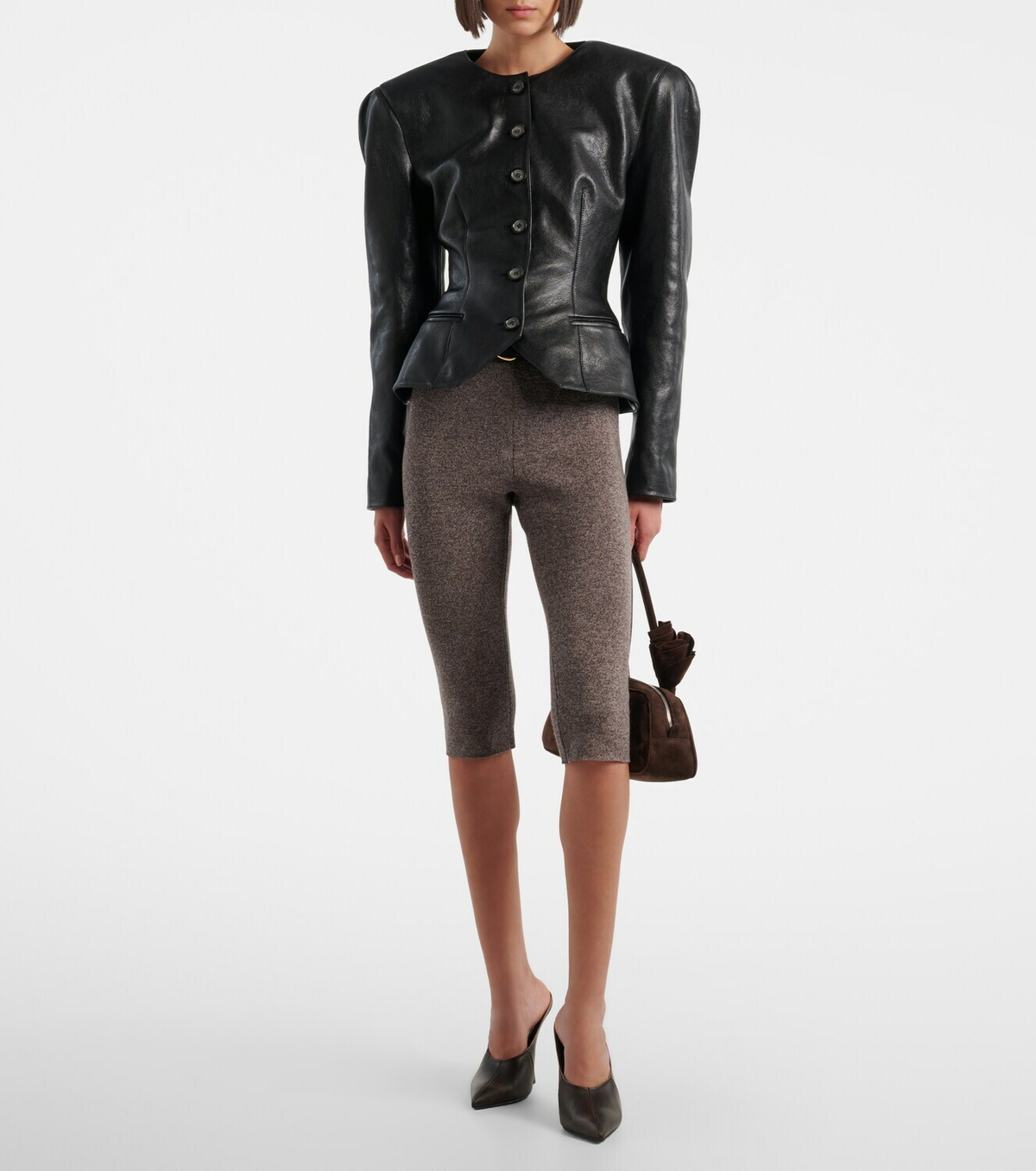 Magda Butrym Peplum leather jacket