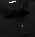 MONCLER - Slim-Fit Logo-Embroidered Cotton-Piqué Polo Shirt - Black