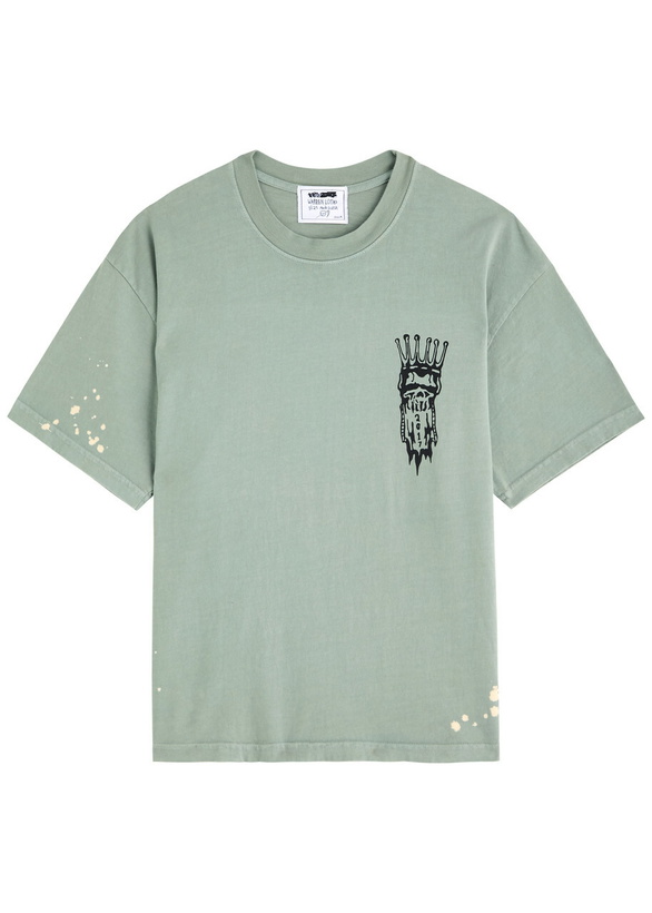 Photo: Warren Lotas Dark Feast Printed Cotton T-shirt Grey