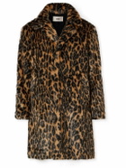 SAINT Mxxxxxx - Padded Leopard-Print Plush Coat - Brown