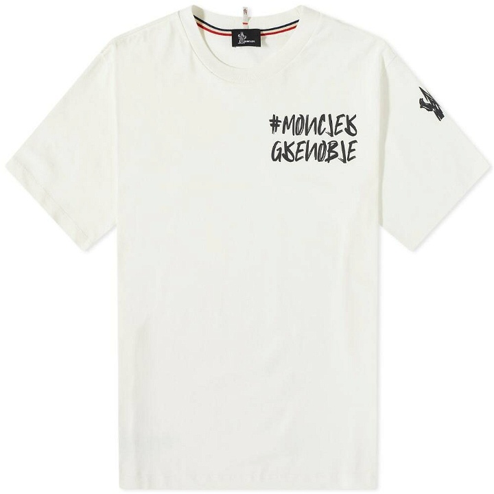 Photo: Moncler Grenoble Men's Chest Logo T-Shirt in White