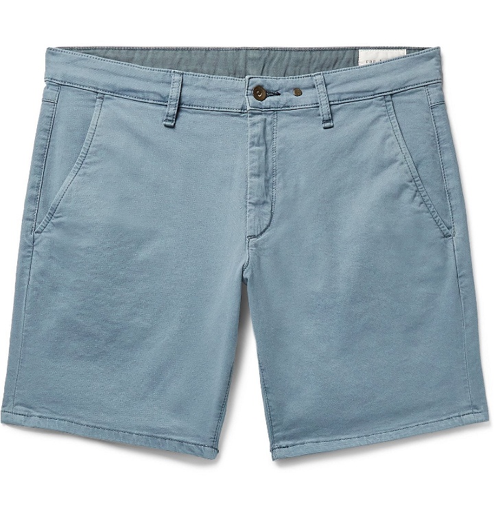 Photo: RAG & BONE - Supima Cotton-Blend Twill Chino Shorts - Blue