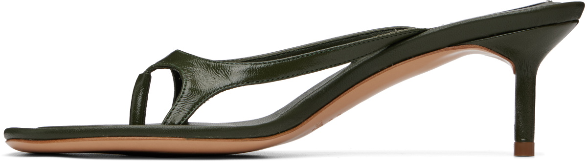 Acne Studios Khaki Kitten Heeled Sandals