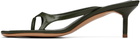 Acne Studios Khaki Kitten Heeled Sandals
