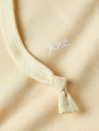 A.P.C. - Larry Logo-Print Cotton-Jersey Hoodie - Yellow