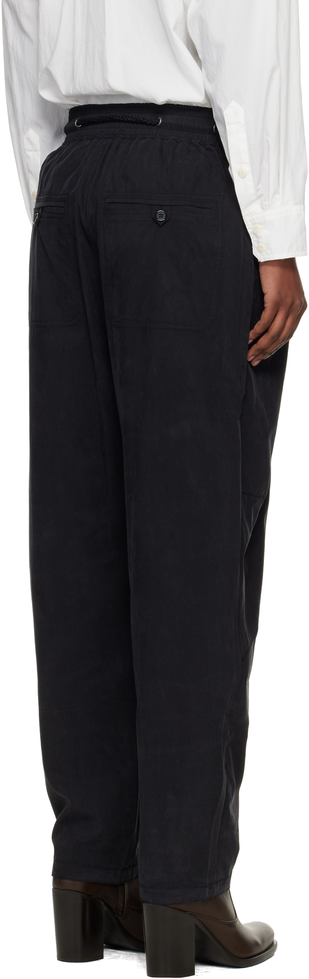 Isabel Marant Black Falcona Fluid Satiny Trousers