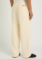 Picante Shaggy Textured Cotton-blend Sweatpants Ivory