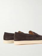 Brunello Cucinelli - Suede Penny Loafers - Brown