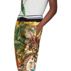 Dolce and Gabbana Multicolor Tropical King Print Lounge Pants