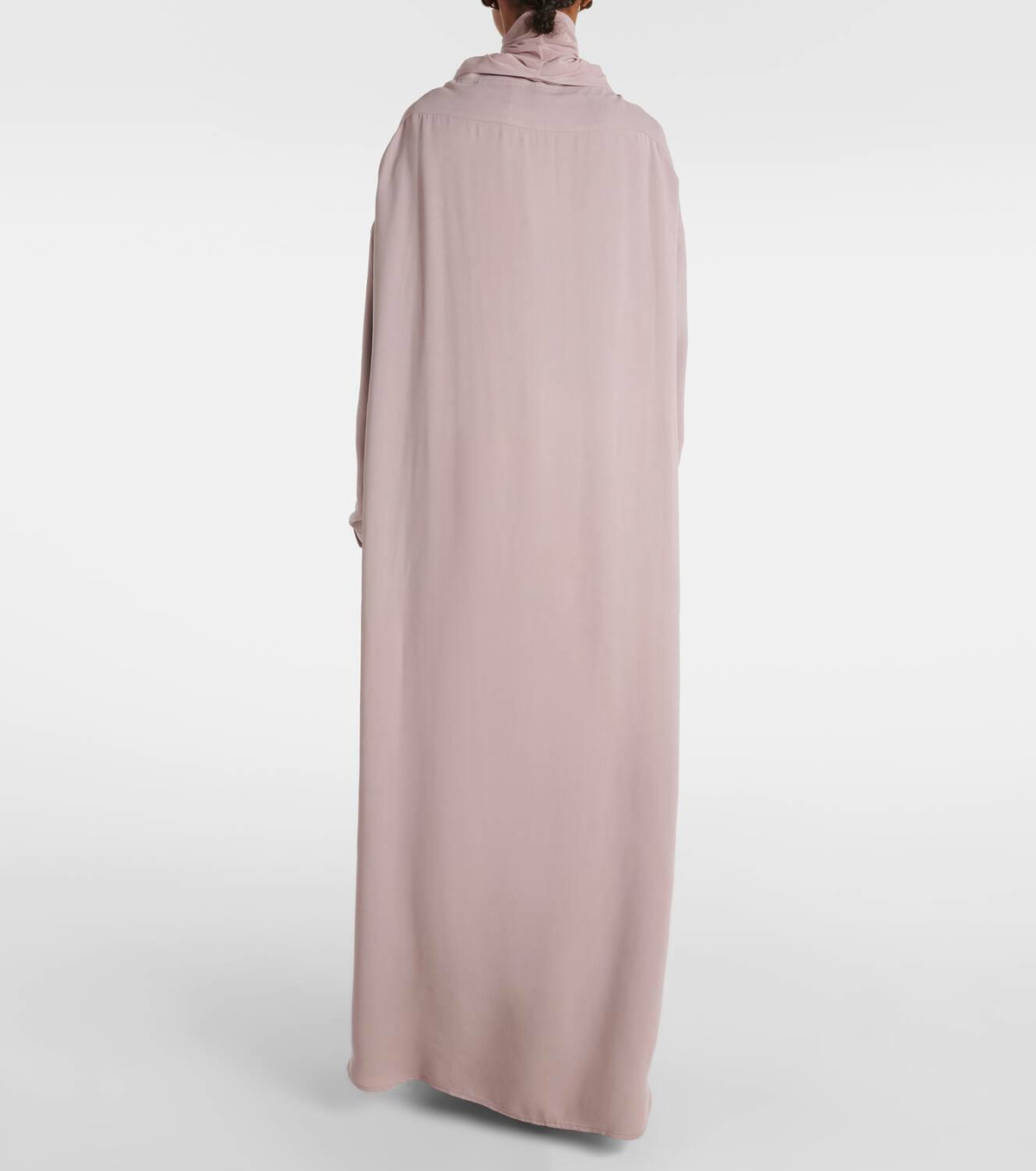 Y/Project Turtleneck mesh-trimmed shirt dress