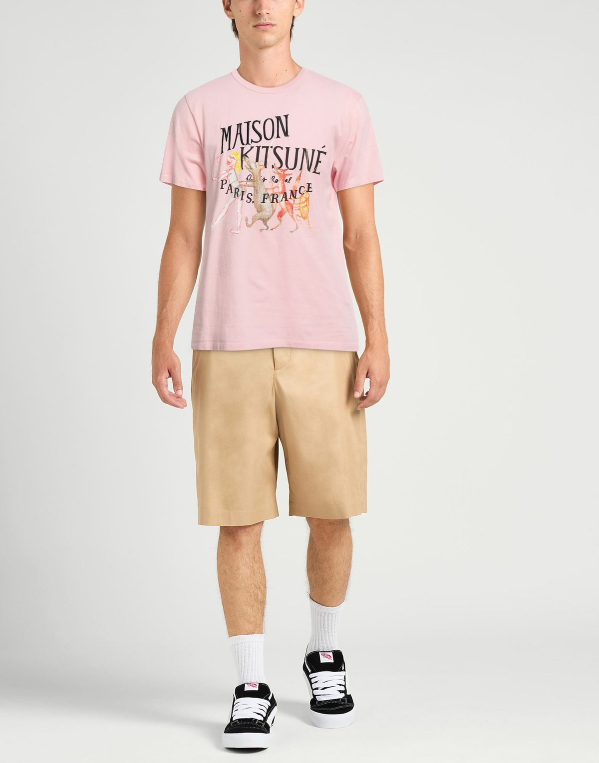 Maison Kitsuné Mens T-shirt in Pink