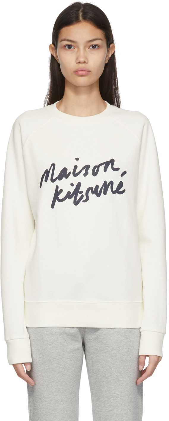 Maison Kitsuné Off-White Handwriting Clean Sweatshirt Maison Kitsune