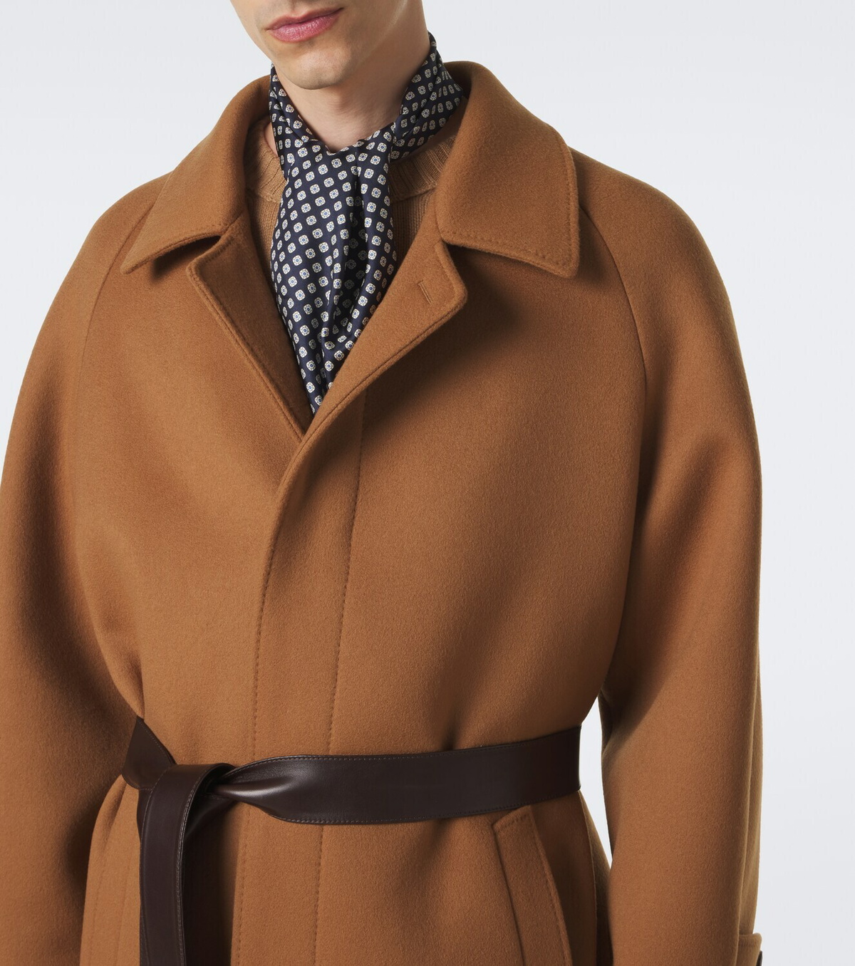 Saint Laurent Belted wool coat