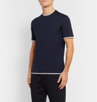 Brunello Cucinelli - Slim-Fit Layered Cotton-Jersey T-Shirt - Navy
