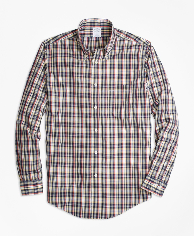 Photo: Brooks Brothers Men's Regent Regular-Fit Sport Shirt, Non-Iron Mini-Madras