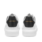 Alexander McQueen Men's Heel Tab Wedge Sole Sneakers in White/Black