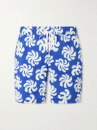 Onia - Charles Straight-Leg Mid-Length Printed Swim Shorts - Blue