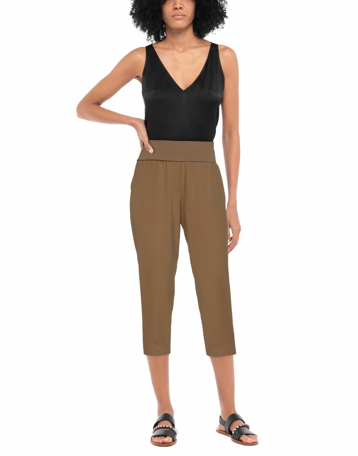 Manila Grace Womens Pants Military in Green