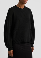 Helmut Lang Ribbed Wool-blend Jumper Black
