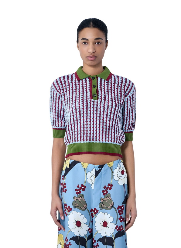 Photo: Marni Textured Knit Polo Sweater