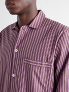 TEKLA - Striped Organic Cotton-Poplin Pyjama Shirt - Pink