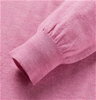 Peter Millar - Suede-Trimmed Merino Wool-Blend Half-Zip Sweater - Pink