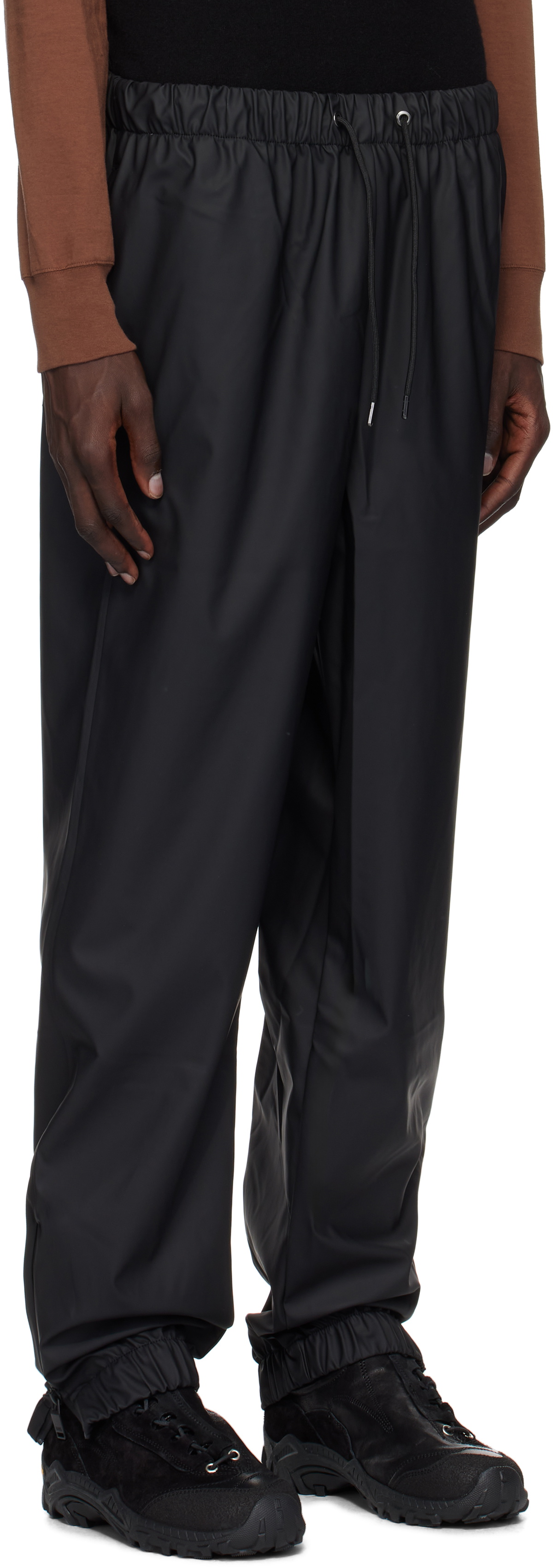RAINS Black Regular Rain Sweatpants