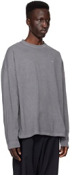 JieDa Gray Overdyed Long Sleeve T-Shirt