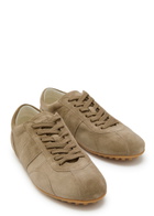 Tods Panelled Suede Sneakers Brown