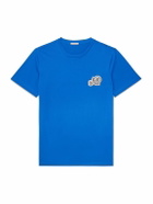 Moncler - Logo-Appliquéd Cotton-Jersey T-Shirt - Blue