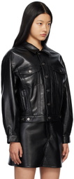 AGOLDE Black Charli Leather Jacket