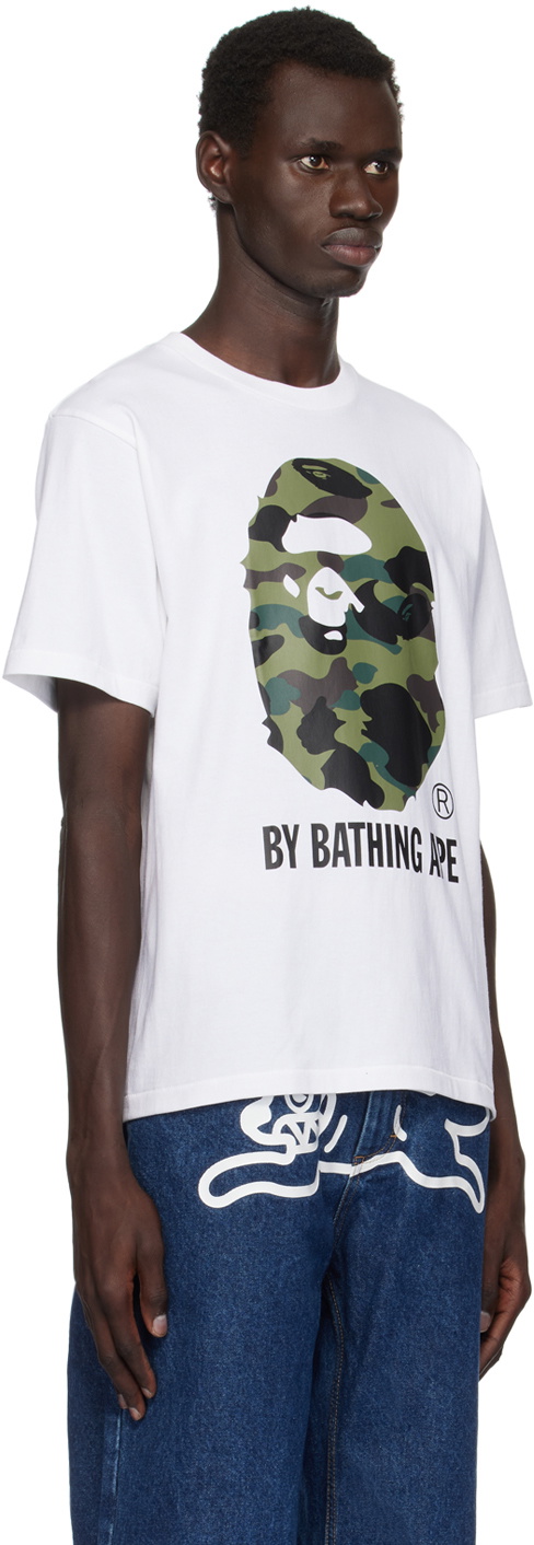 【BAPE】 1st Camo Crazy By Bathing Ape T-Shirt White ★人気 1ST CAMO CRAZY BY BATHING APE TEE | bape.com
