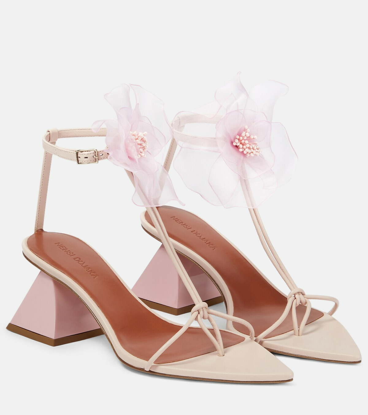 Nensi Dojaka Appliqué leather thong sandals