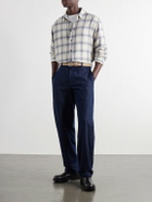 SAGE NATION - Strano Checked Twill Shirt - Blue